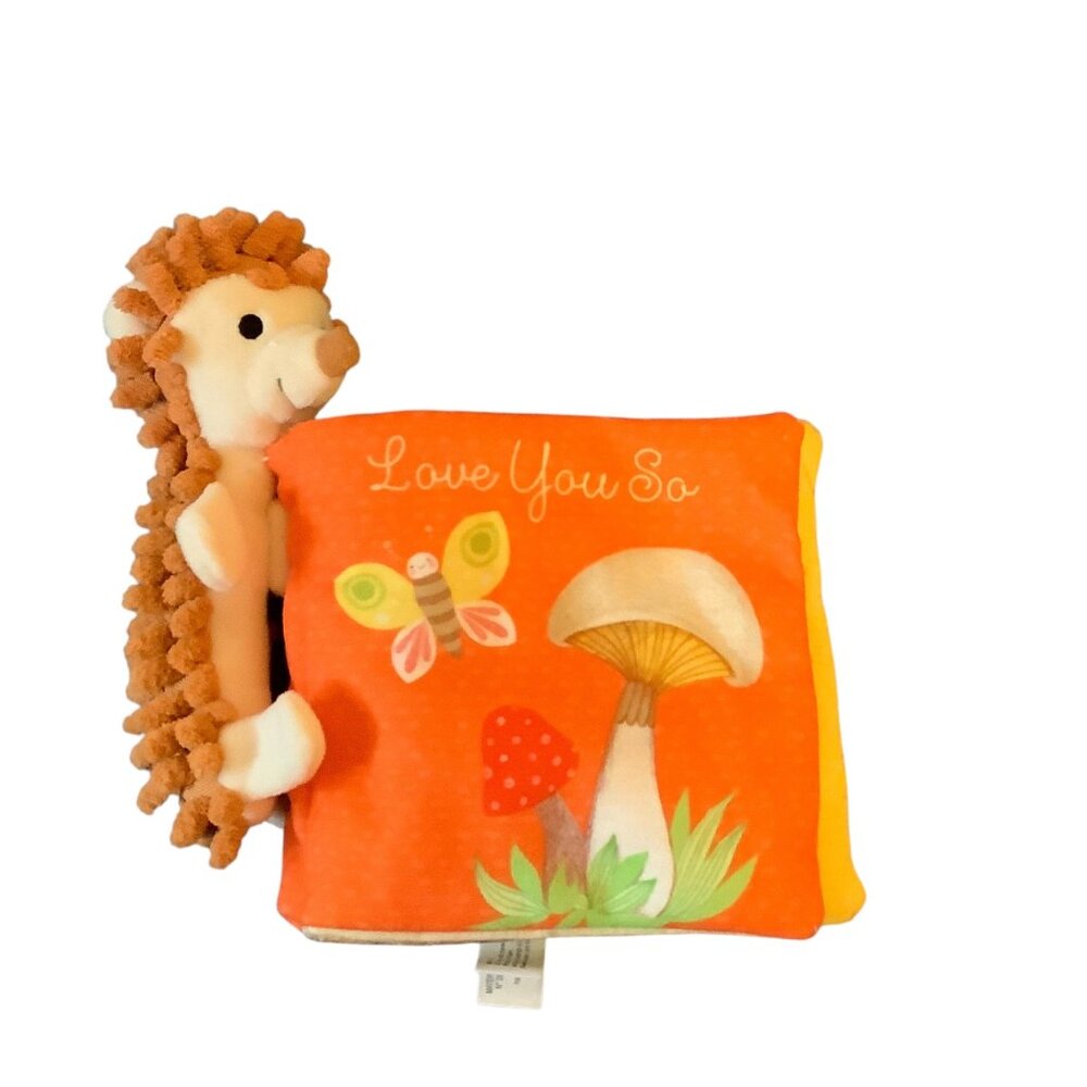 Hallmark Plush Hedgehog Soft Baby Book Features & Colorful Illustrations 7”x7”